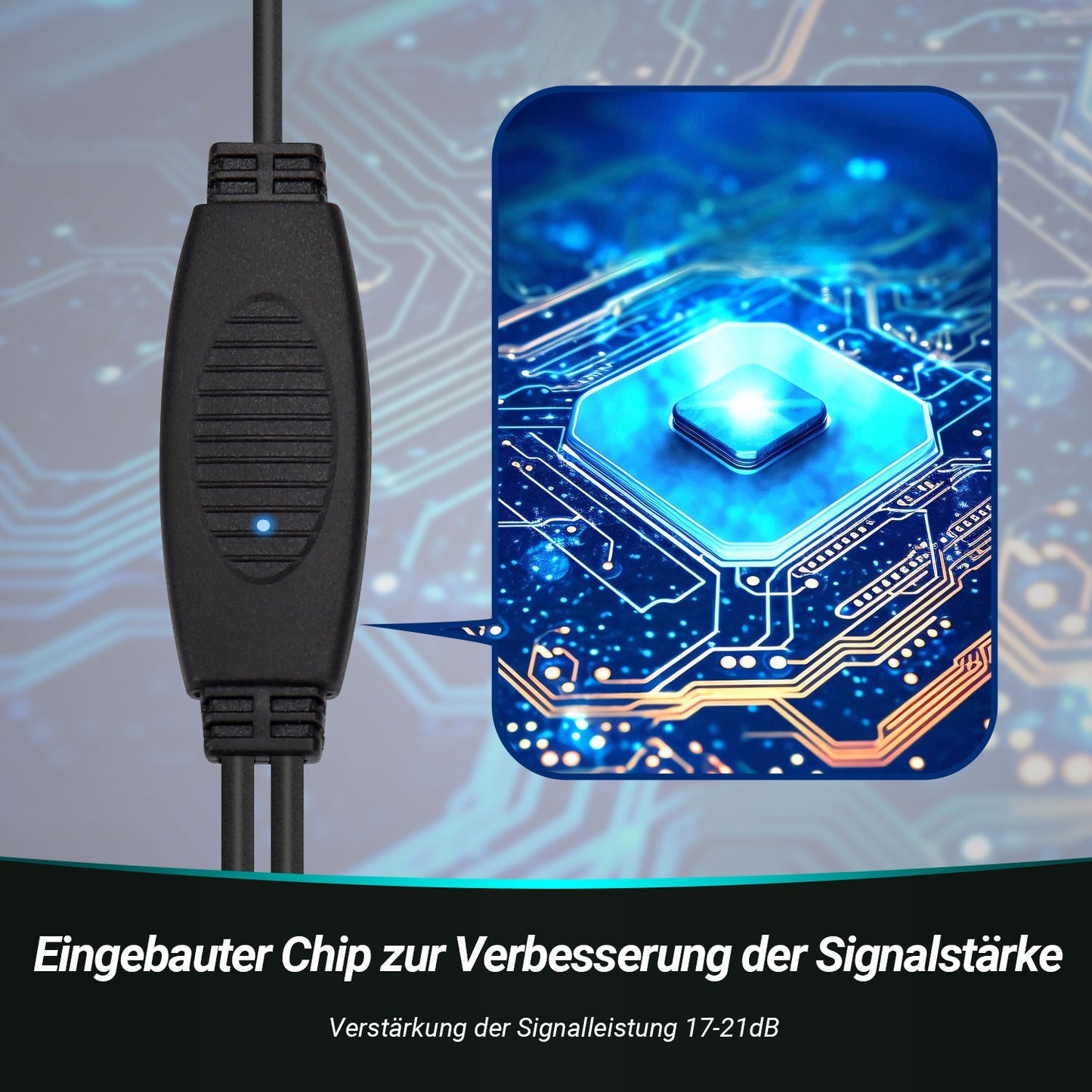 Antennenverstärker zur Signalverstärkung für digitale Koaxial TV-Antenne DTB115