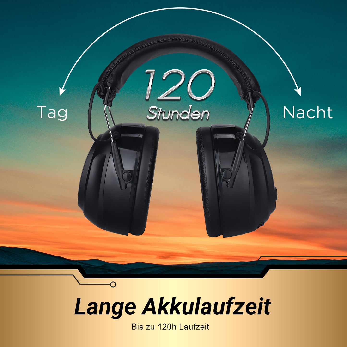 Wiederaufladbare Bluetooth Kopfhörer mit Geräuschreduzierendem Gehörschutz (ANC) – August EP120
