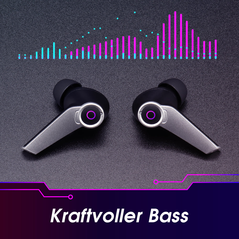 Gaming Ohrhörer Bluetooth 5.0 True Wireless - August EPG500B - Duales Mikrofon, Low Latency, IPX4-Wasserbeständigkeit, 40 Stunden Akkulaufzeit - Daffodil Germany GmbH