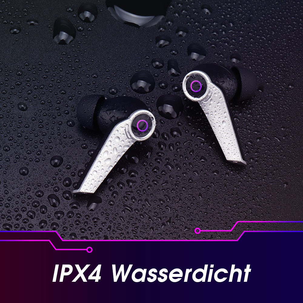 Gaming Ohrhörer Bluetooth 5.0 True Wireless - August EPG500B - Duales Mikrofon, Low Latency, IPX4-Wasserbeständigkeit, 40 Stunden Akkulaufzeit - Daffodil Germany GmbH