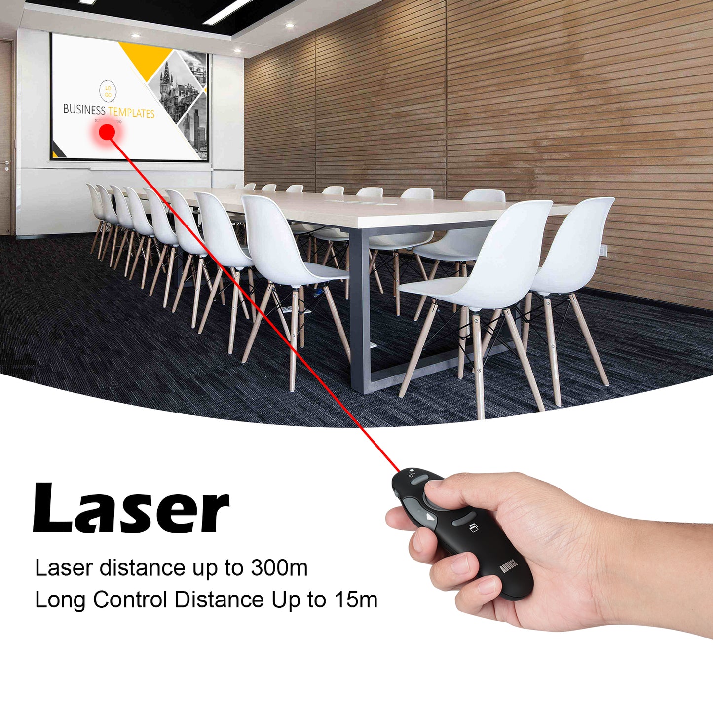 [B-Ware] USB Powerpoint Präsentationsgerät Fernbedienung Laserpointer - August LP205