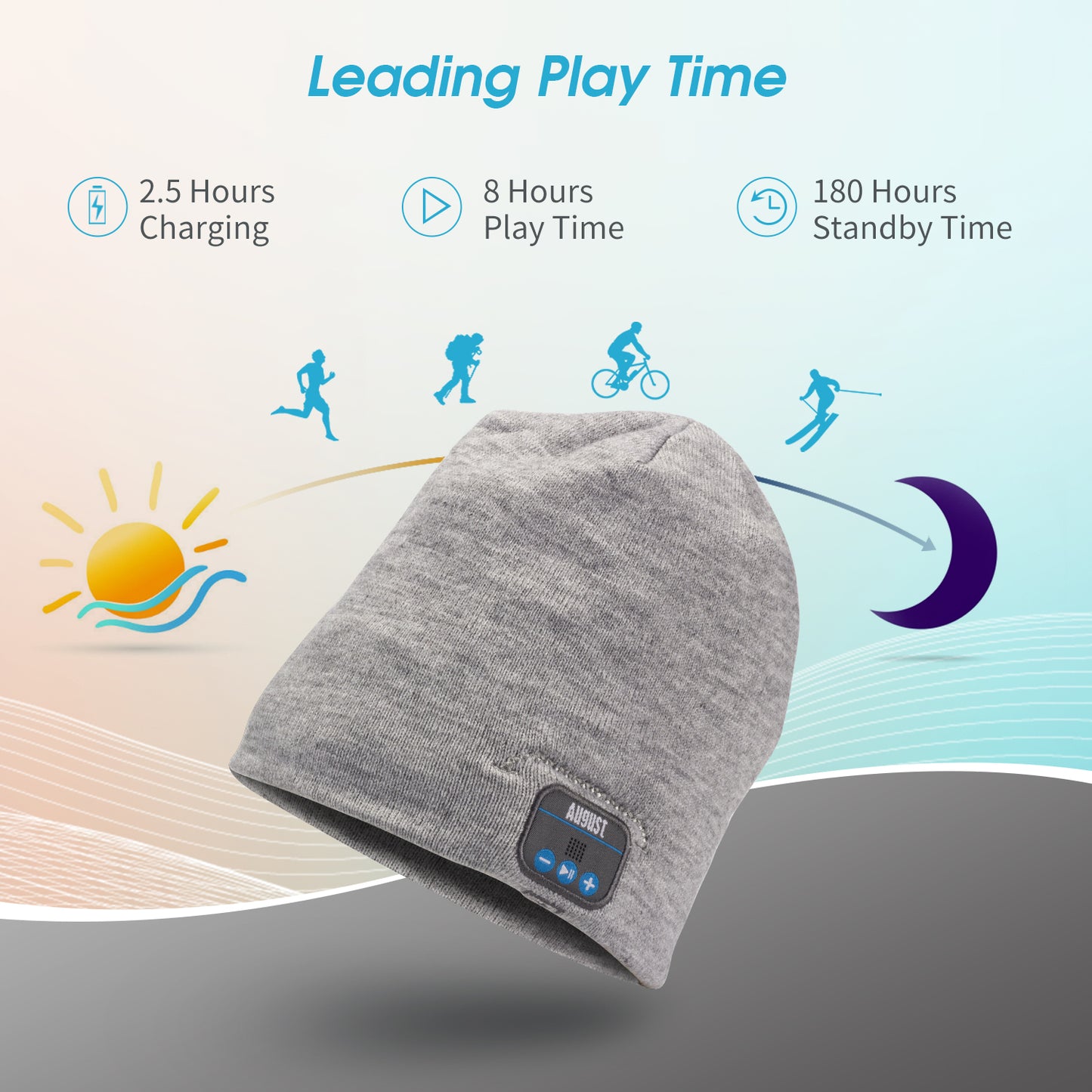 Bluetooth Beanie-Mütze Integriertes Mikrofon August EPA20