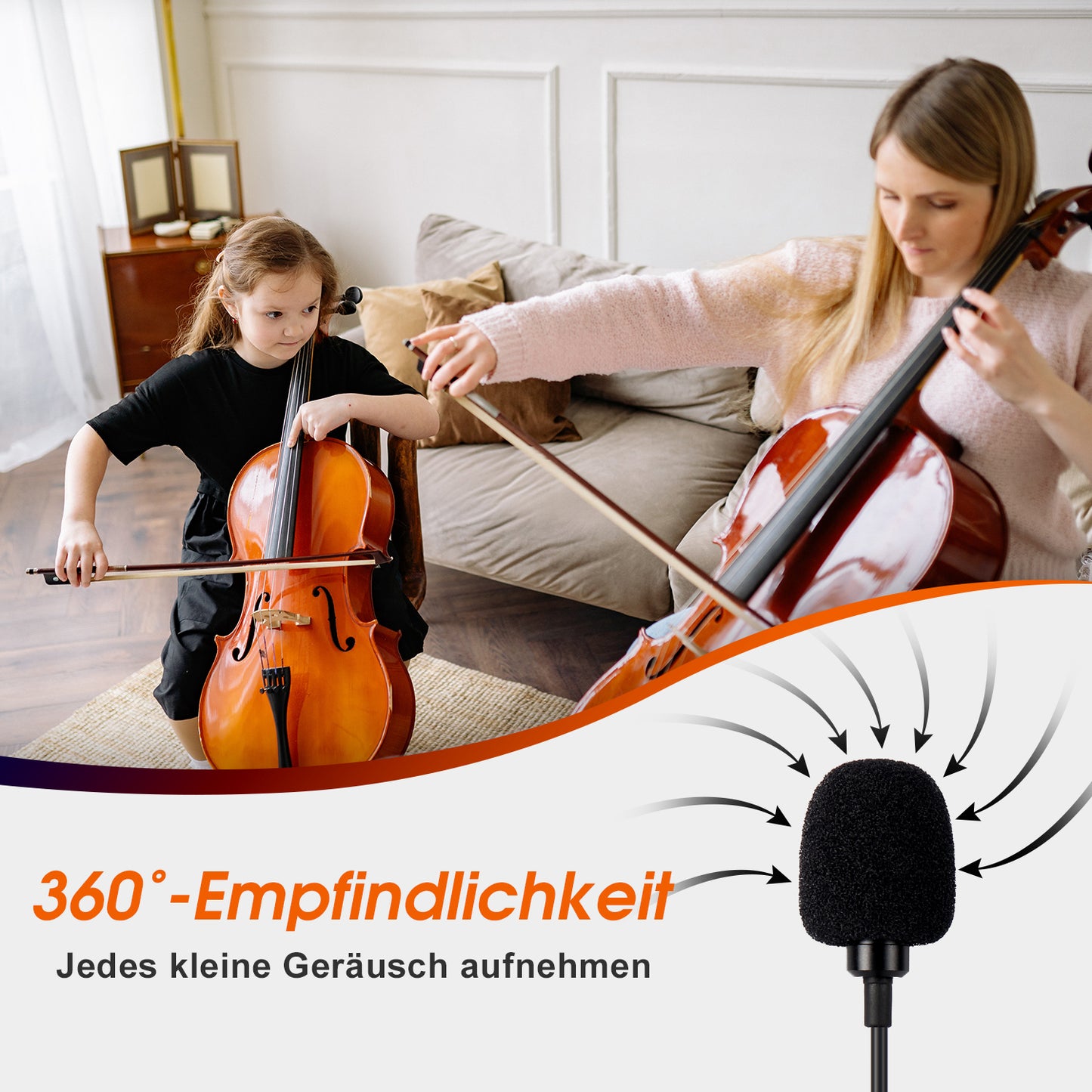 USB-C Lavalier Mikrofon Ansteckmikrofon mit Kugelcharakteristik Recorder MCP150