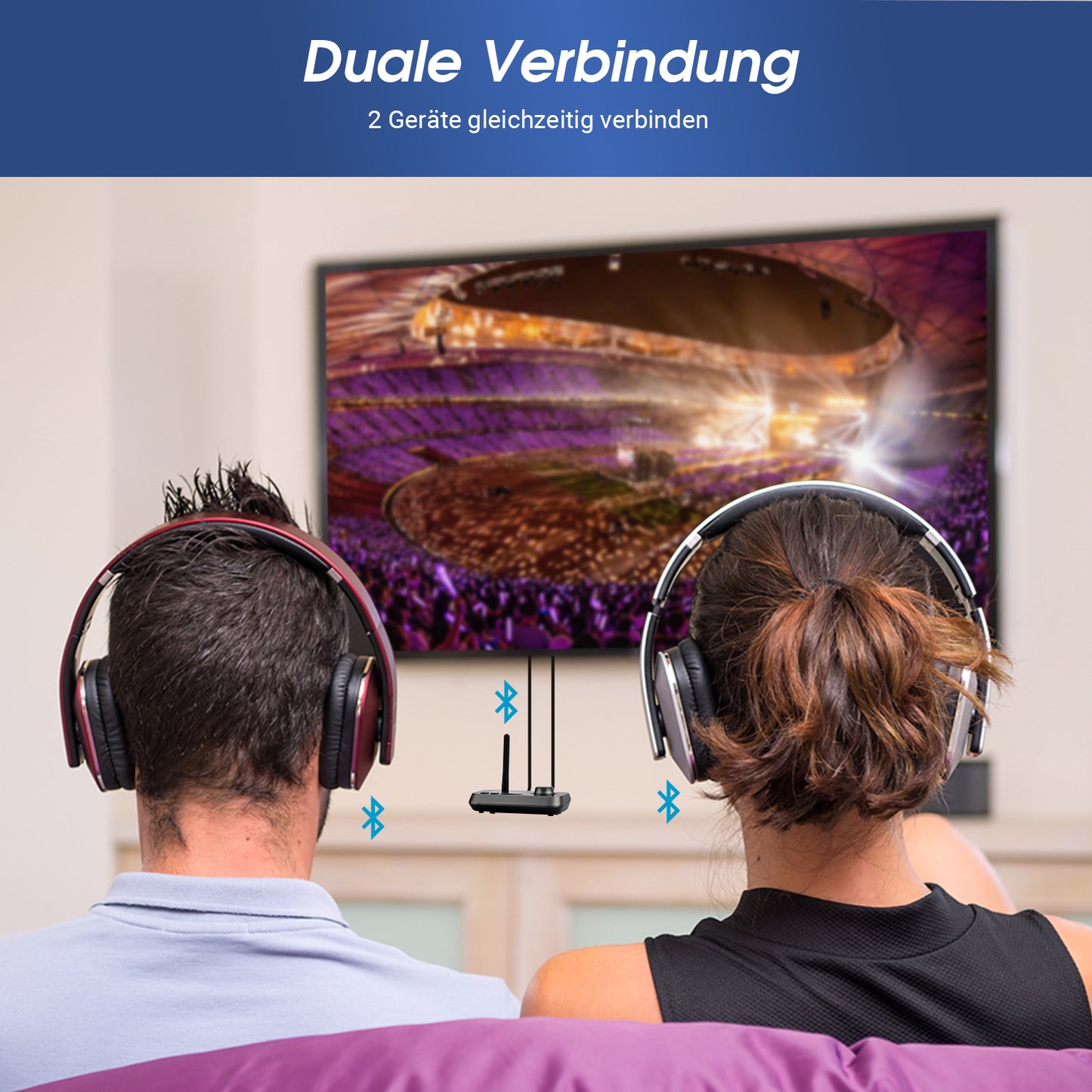 Dualer Bluetooth Sender oder Empfänger BT5.0 Kopfhörer/Fernseher - August MR280