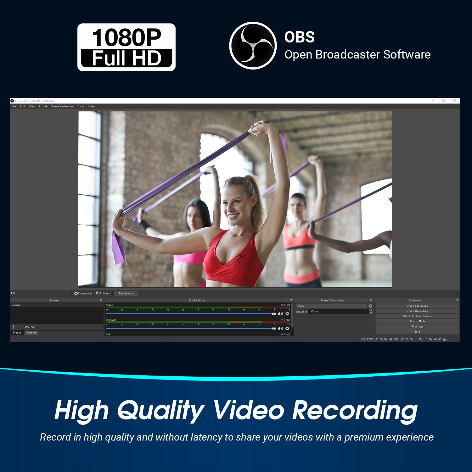 Externe USB Video Game Console Capture Karte mit HDMI Passthrough Lag Free OBS - August VGB500