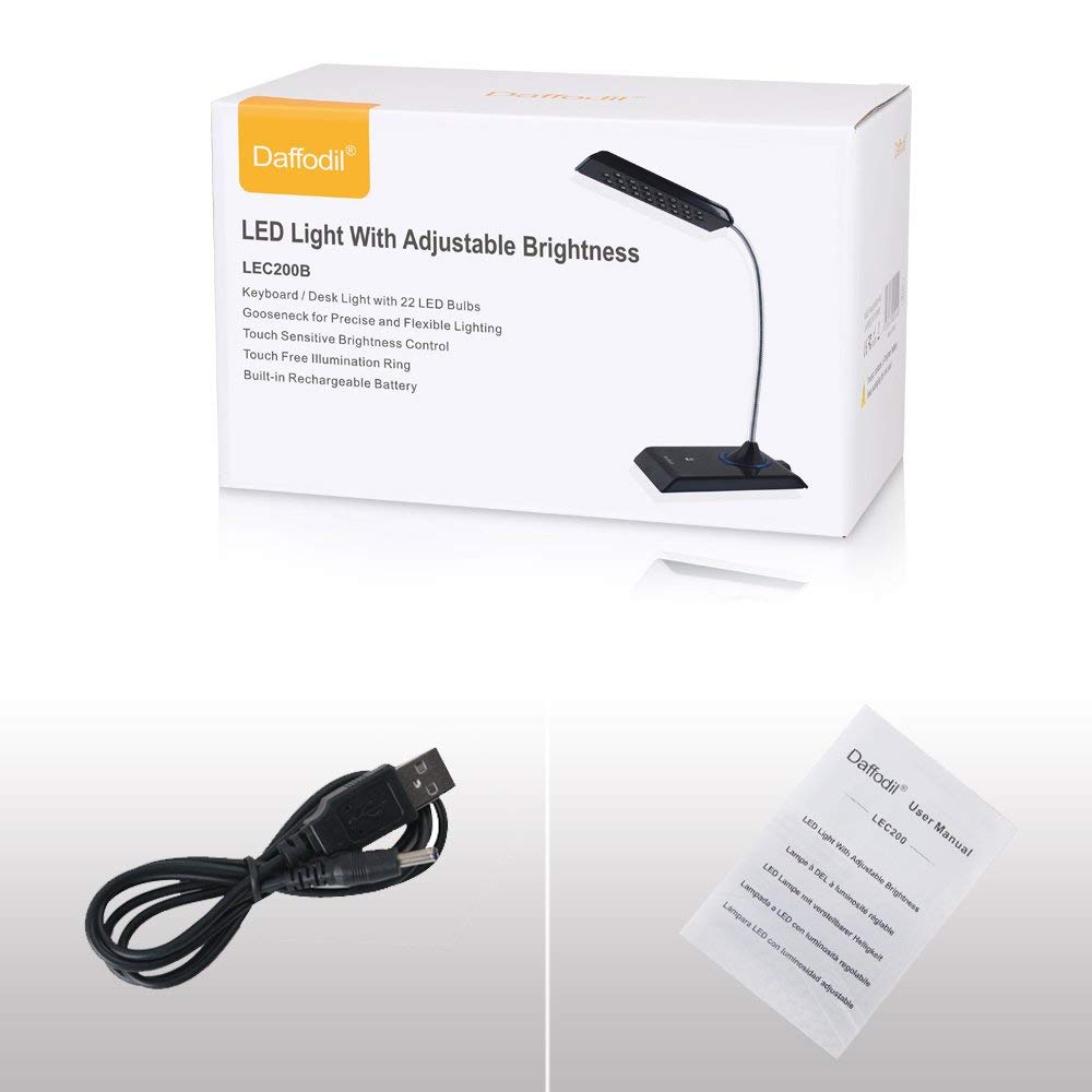 Daffodil LEC200 USB LED Lampe - USB Schreibtischlampe / Tastaturlampe / Leselampe - Daffodil Germany GmbH