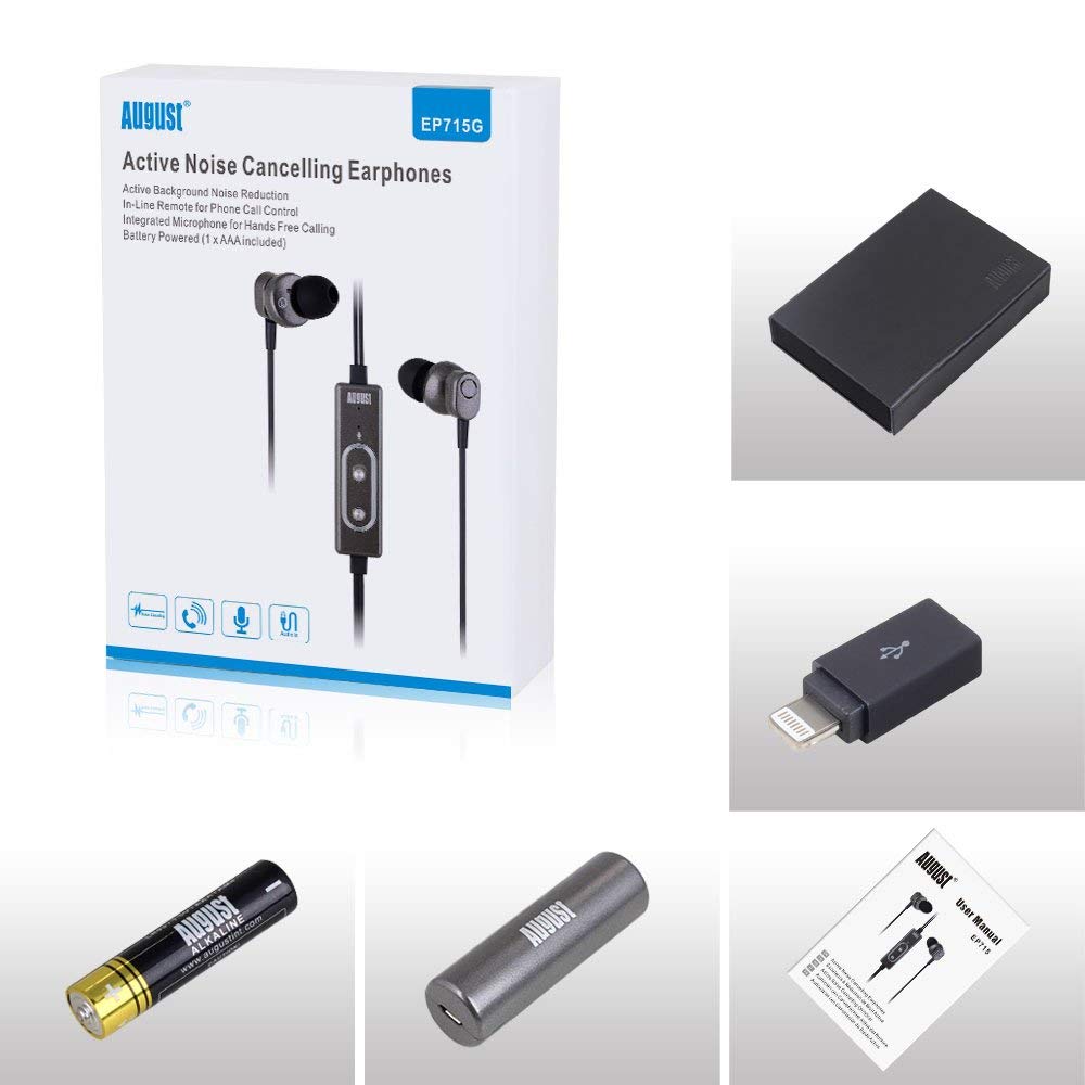 August EP715 - Aktive Noise Cancelling Kopfhörer - ANC Ohrhörer mit Mikrofon - Daffodil Germany GmbH