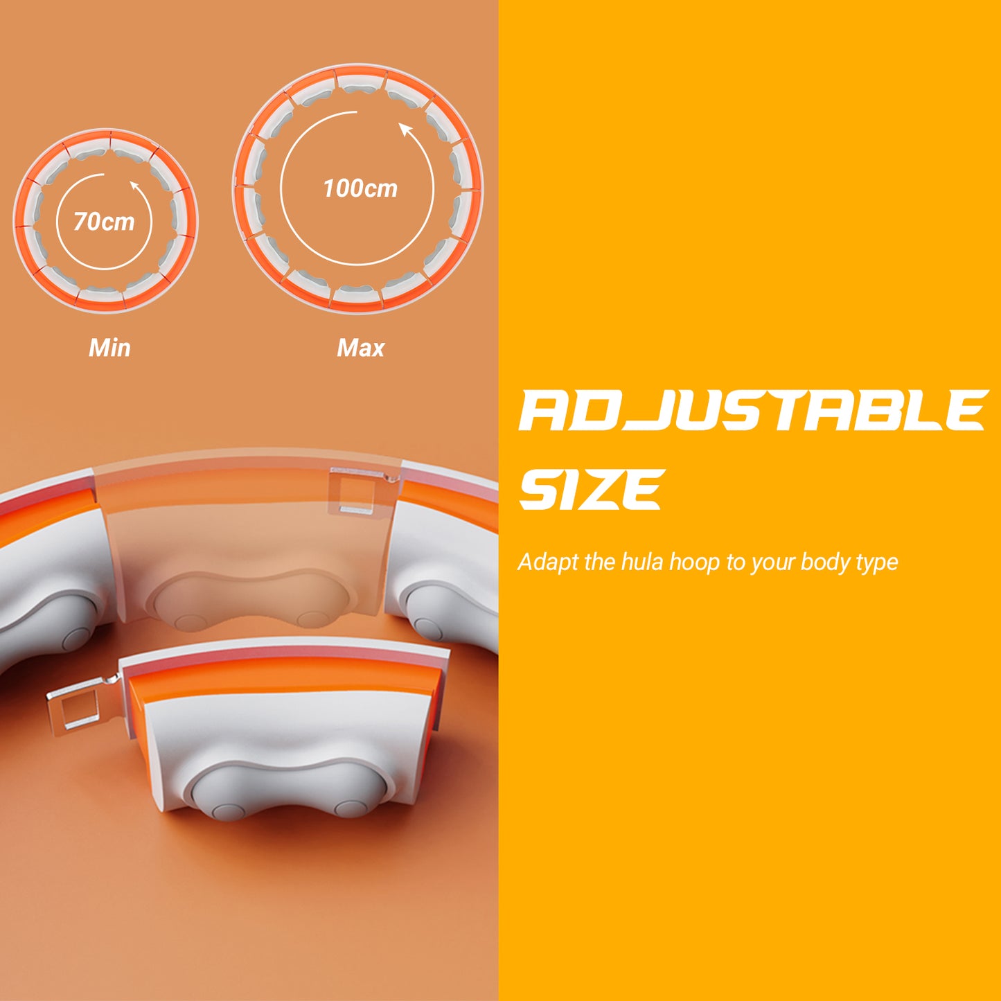 Smart Hula Hoop Adult mit Zähler Timer und Weighted Ball - Daffodil FHH100 - Daffodil Germany GmbH