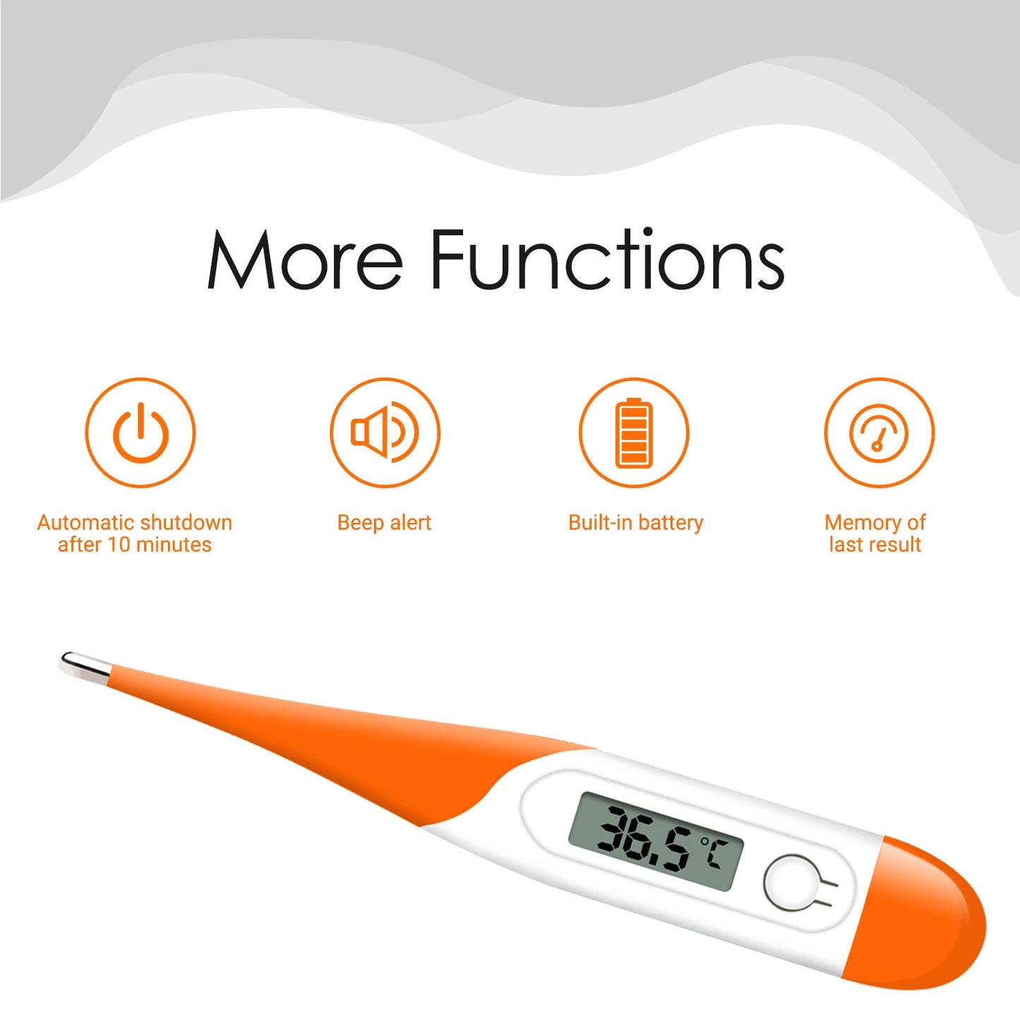 Daffodil HPC400 Digitales Fieberthermometer - Achsel-Thermometer - quecksilberfrei für orale sowie rektale Messungen, speichert die zuletzt gemessene Temperatur - Daffodil Germany GmbH