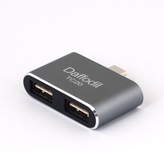 Daffodil TC20 - USB 3.1 OTG Adapter - Typ C zu 2x Typ A - On The Go Adapter - Daffodil Germany GmbH